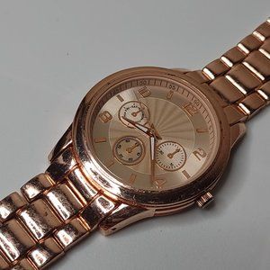Rose Gold Tone Metal Band Watch